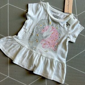 Girls unicorn shirt dress NWT